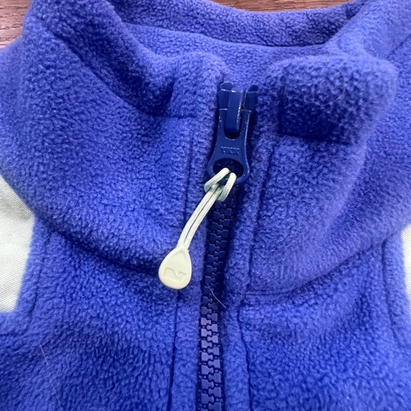 Vineyard Vines Women's Shep Fleece Vest, Blue/Mint Green, Size Small - Picture 6 of 12